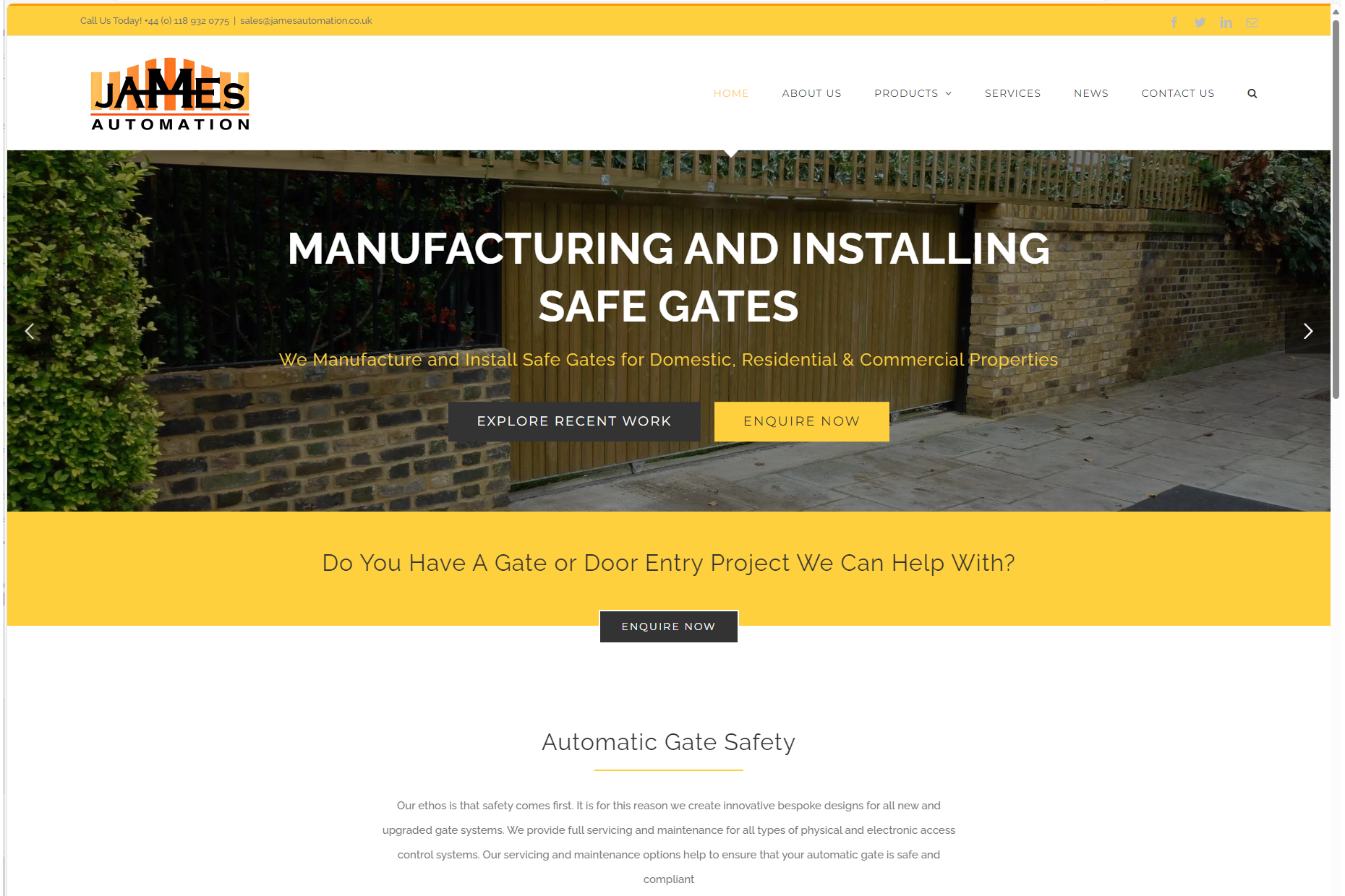 James Automation Website by Kirkpatrick Consult Limited