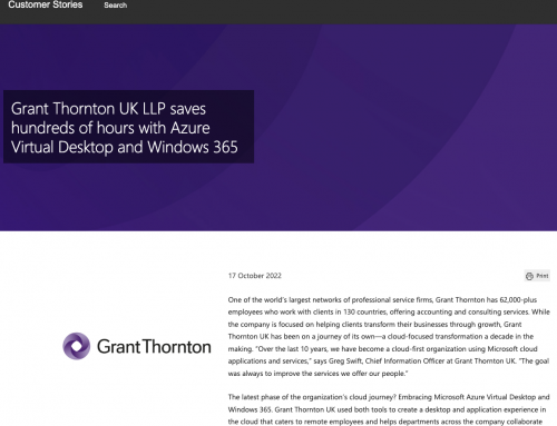 Grant Thornton UK LLP Saves Hundreds of Hours with Windows 365